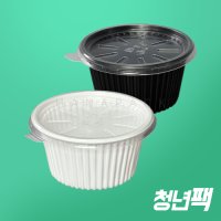 105파이 중 공기밥용기 전자레인지용 PP 1000세트 일회용밥용기 투명뚜껑