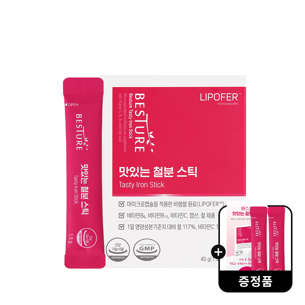 베스처 맛있는 철분 비헴철 스틱 자두맛 30포, 1개