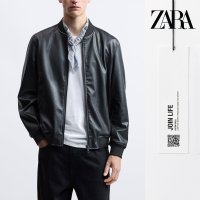 자라 남자 가죽 자켓 페이크 레더 봄버 재킷 점퍼 ZARA