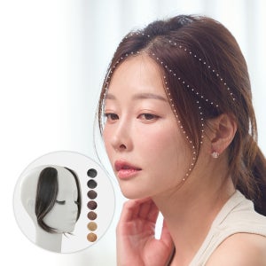 르베르띠 아이비 인모 100% 25cm 싸이드뱅 헤어피스 웨이브핏 2피스