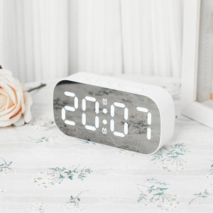 특이한 디지털 듀얼알람 롤링팝 미러클락 LED탁상시계 무소음 온도 습도 ttn