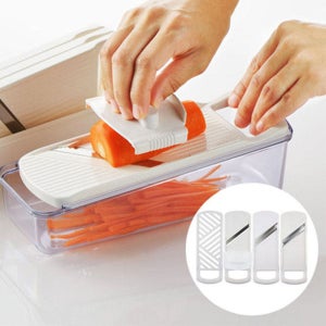 시모무라 채칼 4종세트 화이트 만능 당근 양배추 채칼 필러 야채 슬라이서 감자칼 무채칼