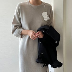 홀가먼트니트원피스 울니트원피스