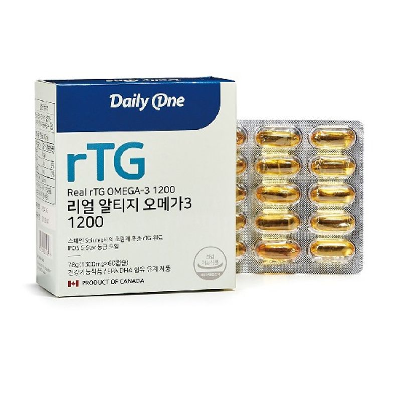 <b>데일리원</b> 리얼 rTG <b>오메가3</b> 1200 6박스[33052594]