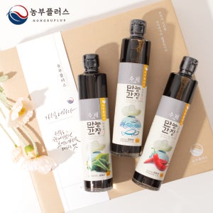 만능간장 3종 다시마 고추 어간장 300ml 3병 선물세트 농부플러스