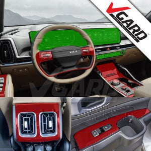 쏘렌토 MQ4 페이스리프트 실내PPF 블랙하이그로시 생활보호필름 브이가드