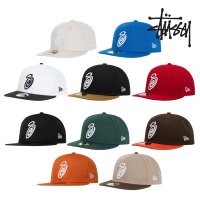 스투시 스냅백 뉴에라 59FIFTY 컬리 S 캡 모자 남성 여성 스냅백 블랙 화이트 외