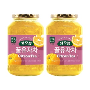 녹차원 꿀유자차 1kg, 2개