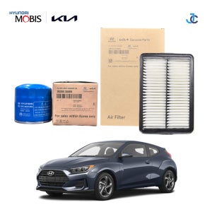 벨로스터 JS 1.4 터보 가솔린 순정 오일필터+에어크리너세트 35505/F2000