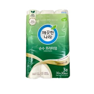 깨끗한나라 순수 프리미엄 3겹 30M 30롤