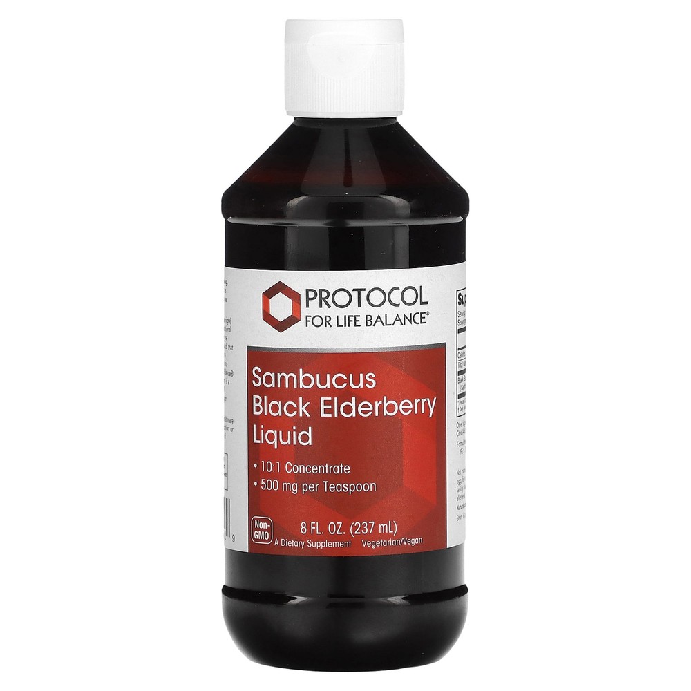 ProtocolForLife 삼부커스 블랙 <b>엘더베리 리퀴드 500mg</b> 237ml