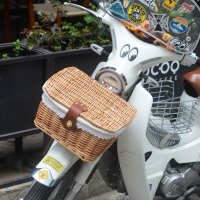 이찬혁 자전거바구니 나혼산 나혼자산다 라탄 등나무 오토바이 헬멧 보관 상자 피크닉 바구니