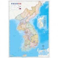 지도 한국 코팅 77x107cm 책 우리나라 전국 도로 전도 대한민국 한반도 관광 한반도 국내