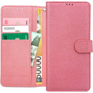 갤럭시온7 2016 지갑 케이스 SM-G610S G610K G610L 다보 천연소가죽 핑크