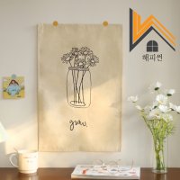 데코소품 패브릭포스터 거실 벽 인테리어 해바라기 크리스마스 꽃 그림 액자 꾸미기 해피썬