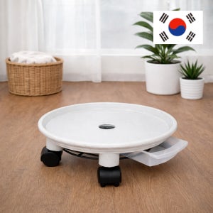 튼튼한 화분받침대바퀴 원형 1호 이동식 대형 물받침대