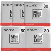 Sony 소니 미니 디스크 MD용 레코딩 5개 MDW80T 80분