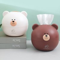 두루마리휴지케이스 귀여운 곰 머리 티슈 박스