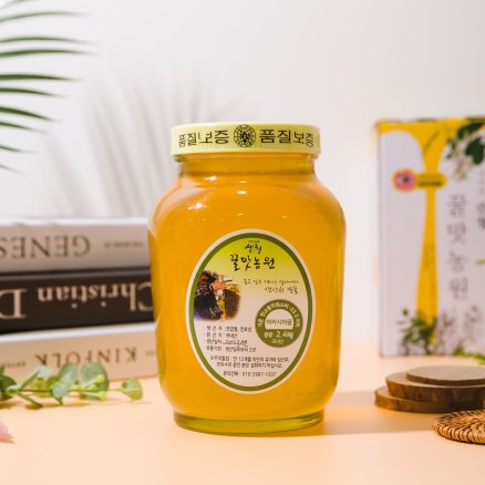 산청 꿀맛농원 천연 벌꿀 아카시아 꿀 2.4kg
