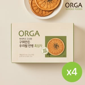 ORGA 올가 구워만든 우리쌀 전병 흑임자 144gX4개