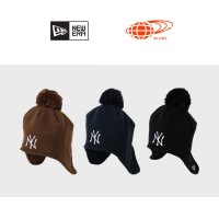 NEW ERA 뉴에라 x BEAMS 빔즈 별주 Ear Flap Pom-Pom Knit Cap