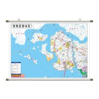 강화군 관내도 110x79cm 족자 소형 - 인천 강화도지도 전도 강화 지도 코리아