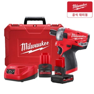 밀워키 M12 FQID-5252C 12V 오일펄스 임팩트 드라이버 HB5 HB2.5 2팩