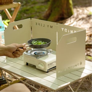 스미온 캠핑 버너 스토브 바람막이 베이지 부르스타