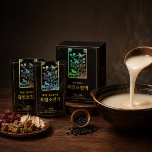 흑심 흑염소진액 골드플러스 정제수 대신 흑염소 사골육수 90ml 30포