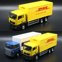 다이캐스트 자동차 모형 1:64 스카니아 컨테이너 트럭 MAN TGS DHL 모델 RMZ CITY 미니어처 합금 엔지니어링 운송 차량