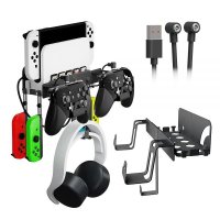 EJGAME Wall Mount Bracket Compatible with Nintendo Switch/OLEDMetal Kit Shelf Stand Accessories 고리s