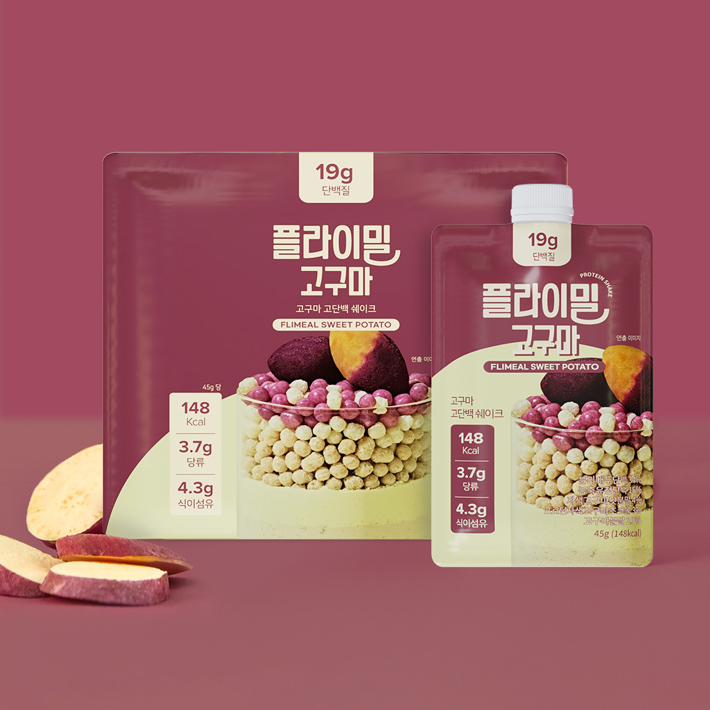 플라이밀 단백질 쉐이크 파우치 고구마, 45g, 7개