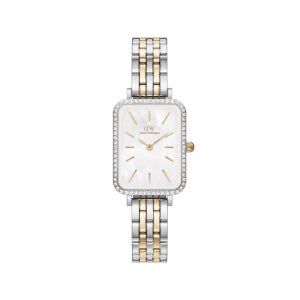 다니엘 웰링턴 QUADRO LUMINE BEZEL 5-LINK 투톤 여성패션시계