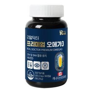 리얼닥터 프리미엄 오메가3 혈행개선 비타민D 혈액순환 눈건강 뼈 건강 180캡슐, 1개
