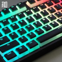 OEM NEW푸딩 키캡 PBT LED투과 블랙/화이트 앱코 한무무 콕스키캡 (108키)