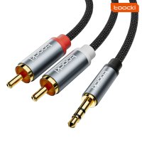 toocki AUX 3.5mm to RCA 2선 하이파이 오디오 케이블