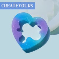 [수제몰드] creatyours 유니크 하트 쉐이커 몰드 / 레진아트 실리콘 몰드