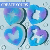 [수제몰드] creatyours 그립사이즈 하트 몰드 / 그립톡 장식 레진아트 실리콘 몰드