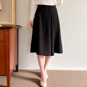 힙커버 치마바지 포켓 와이드팬츠 여자 랩 밴딩바지 주름 하체비만 여성편한바지 국내자체제작