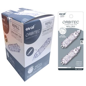 OVAL 마카롱시리즈 수정테이프 오발 리필 (QRM-506T/2B) 10세트입 1갑
