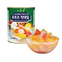 정진푸드 먹태시대 코코넛 밀크 후르츠 칵테일 850g