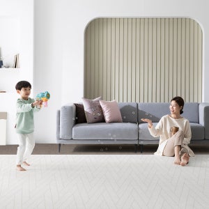 [파크론][2P세트] 더블헤링본 라퓨어 소프트 와이드 롱300 놀이방매트 300x150x1.5cm