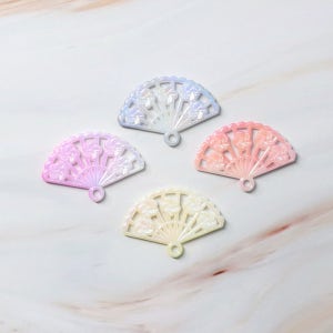 오로라 부채 모양 데코덴 파츠 미니어처 재료 B-D004