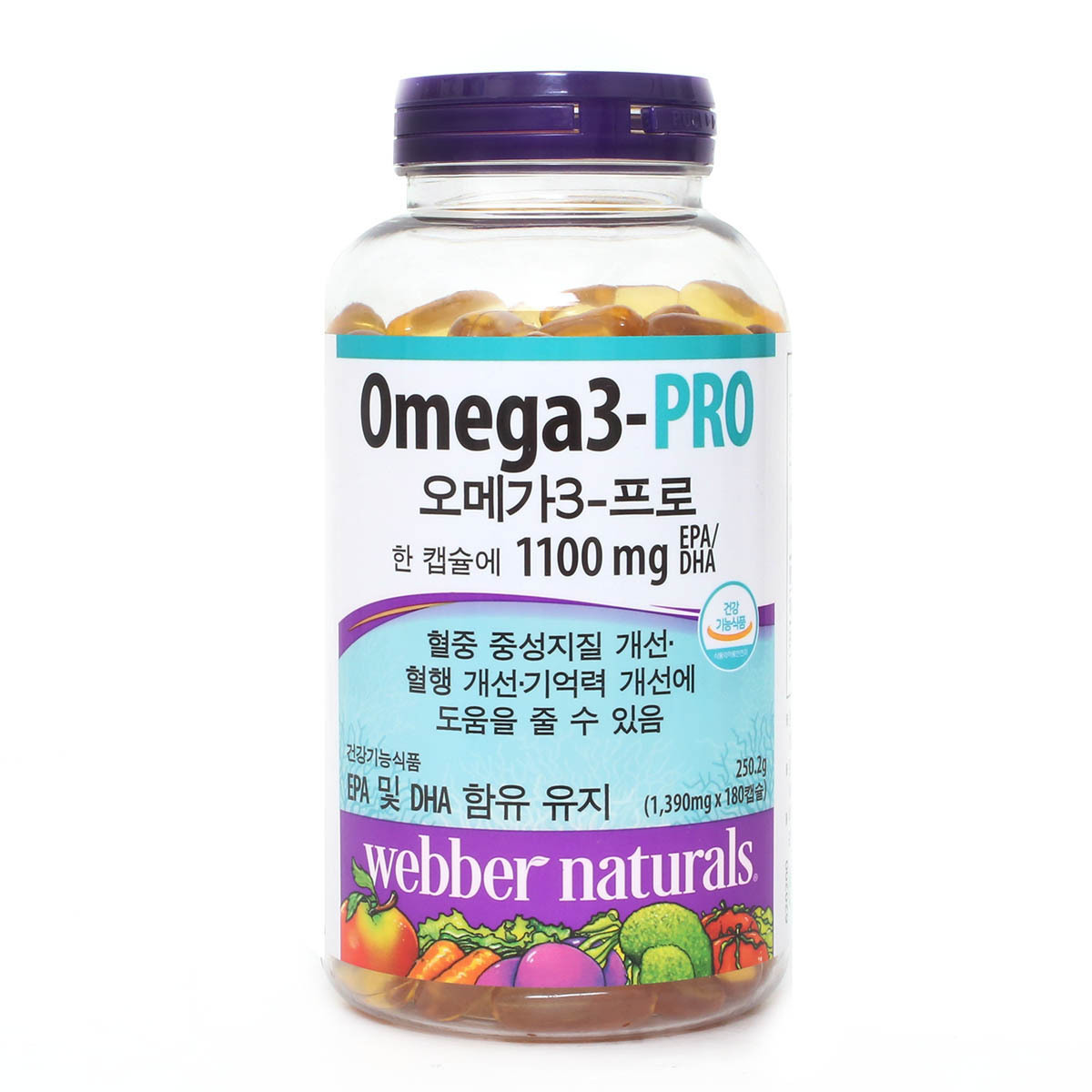 <b>웨버</b>네츄럴 오메가 프로 1390mg x 180캡슐 항산화 건강 영양제 <b>면역</b> 기능 질병예방