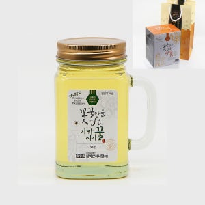향긋한 국산 아카시아꿀 천연벌꿀 자연채밀 자연에서온 꿀맛 꽃의 향기 500.1g, 1개