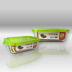 이지락 직사각 반찬통 640ml 냉동밥보관용기 이유식 계란찜 도시락통