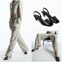 [COS] 코스 슬링백 레더 샌들 구두 플랫 SLINGBACK LEATHER SANDALS 1179815