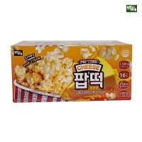 백제 팝떡 치즈맛 95g X 16인분 전자렌지팝콘 팝볼 쌀간식 가래떡 맛 쌀팝콘 시즈닝포함