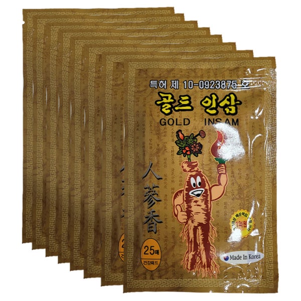 골드인삼 건강 패드 200매 한방 찜질 붙이는 파스타입