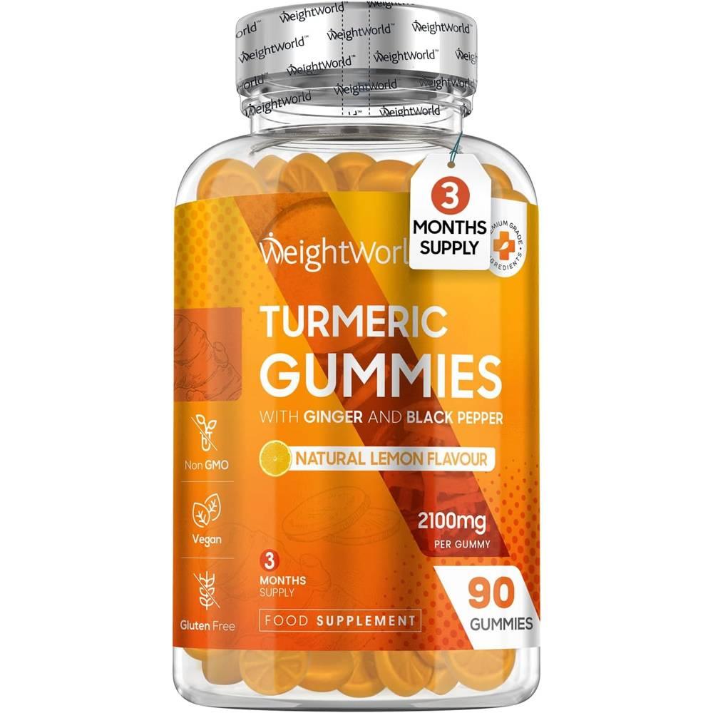 WeightWorld Turmeric Gummies <b>웨이트월드</b> 강황 구미 2100mg 90구미